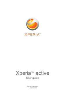 Sony Xperia Active manual. Tablet Instructions.